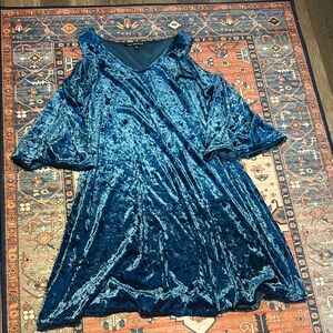 Velvet Teal Blue Women's Dress
